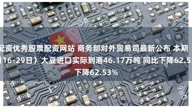 配资优秀股票配资网站 商务部对外贸易司最新公布 本期（2月16-29日）大豆进口实际到港46.17万吨 同比下降62.53%