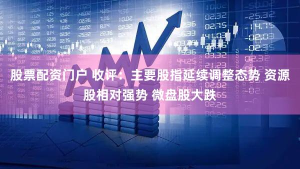 股票配资门户 收评：主要股指延续调整态势 资源股相对强势 微盘股大跌
