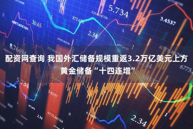 配资网查询 我国外汇储备规模重返3.2万亿美元上方 黄金储备“十四连增”