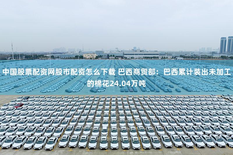 中国股票配资网股市配资怎么下载 巴西商贸部：巴西累计装出未加工的棉花24.04万吨