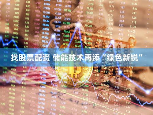 找股票配资 储能技术再添“绿色新锐”